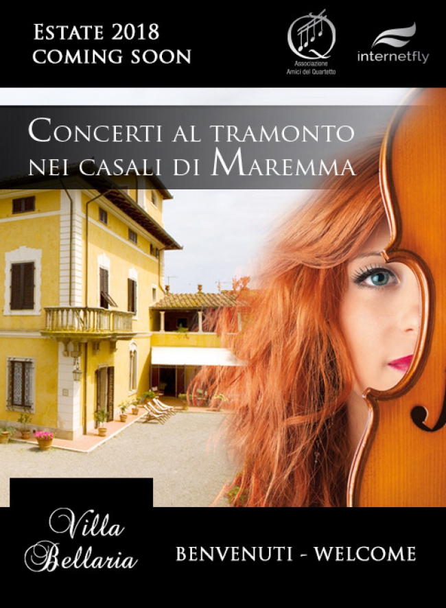 CONCERTI AL TRAMONTO CASALI DI MAREMMA 2018 - VILLA BELLARIA